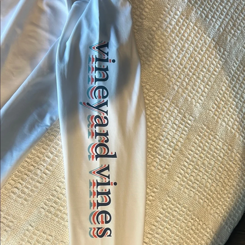 Vineyard Vines Kids White Performance Long-Sleeve Tee
